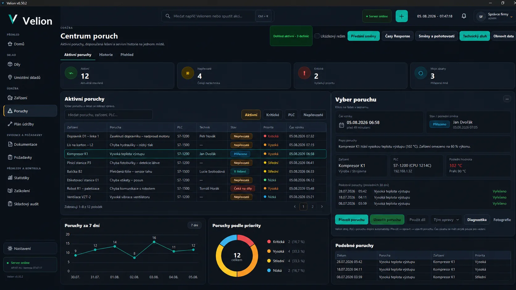 Velion desktop – centrum poruch